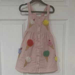 Mini Boden Ballet Pink Dress with Ice Cream Cones
